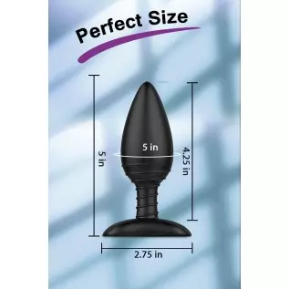 Vibrating Butt Plug, Silicone Rechargeable Anal Vibrator with Remote Control 6 Vibration Modes Waterproof Anal Sex Toys for Men,