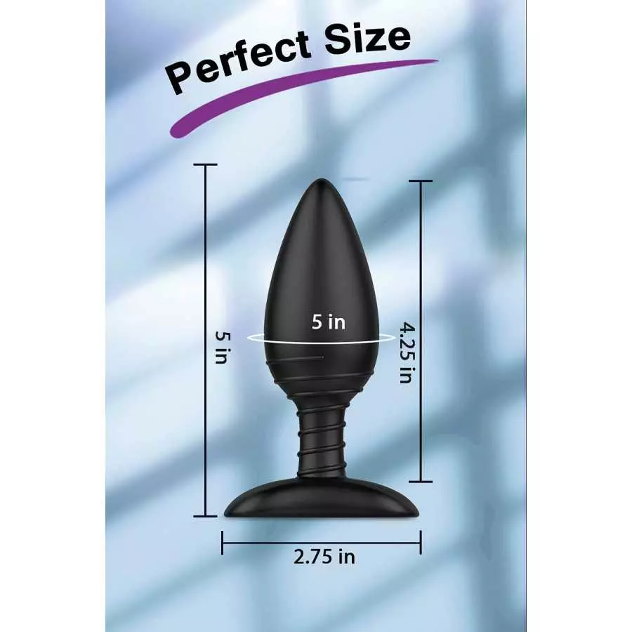 Vibrating Butt Plug, Silicone Rechargeable Anal Vibrator with Remote Control 6 Vibration Modes Waterproof Anal Sex Toys for Men,