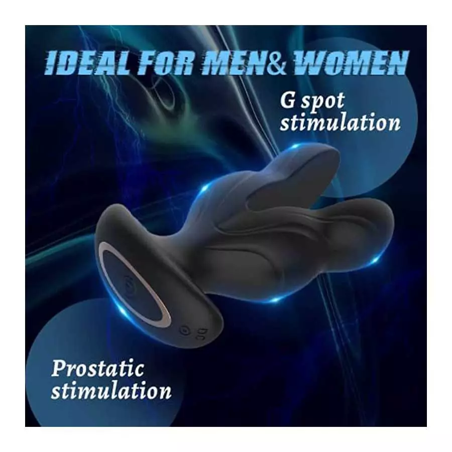 Vibrating Anal Vibrator with Electric Shock, Anal Butt Plug Vibrators Prostate Massager Clitoral G-Spot Stimulator Remote Contro