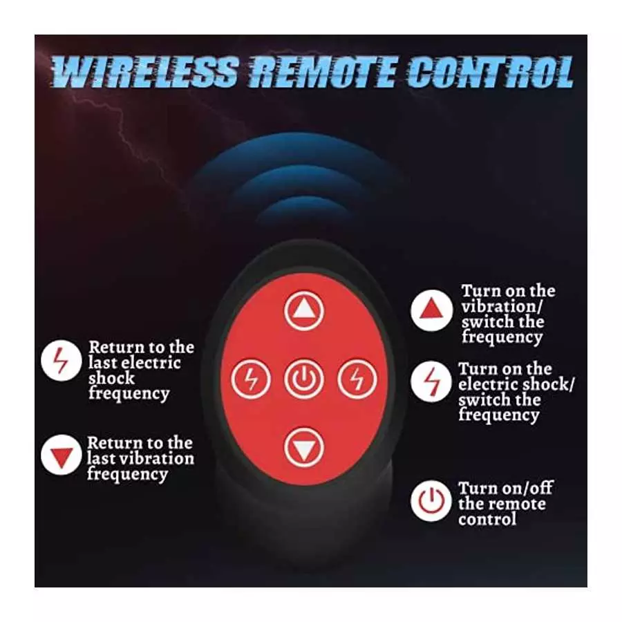 Vibrating Anal Vibrator with Electric Shock, Anal Butt Plug Vibrators Prostate Massager Clitoral G-Spot Stimulator Remote Contro