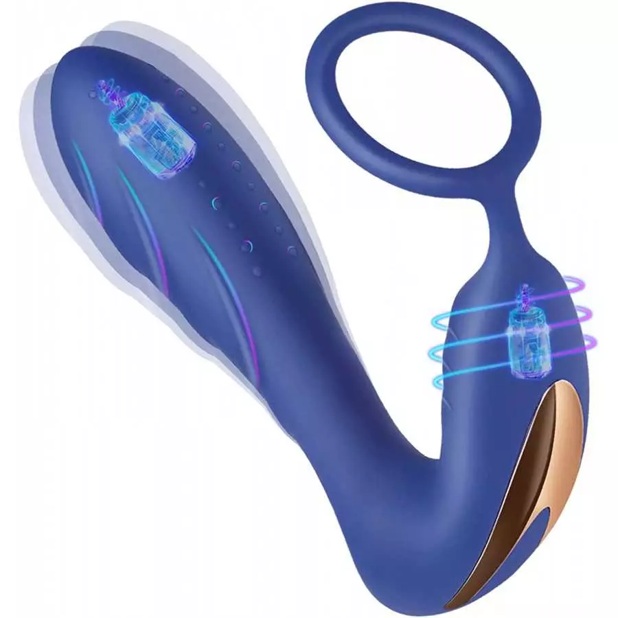 Vibrating Prostate Massager Anal Vibrator - BOMBEX, 10 Patterns Anal Plug with Cock Ring, G-spot Vibrator with Remote, Adult Sex Vibrating Prostate Massager Anal Vibrator - BOMBEX, 10 Patterns Anal Plug with Cock Ring, G-spot Vibrator with Remote, Adult Sex
