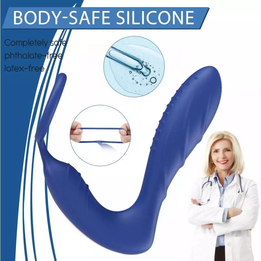 Vibrating Prostate Massager Anal Vibrator - BOMBEX, 10 Patterns Anal Plug with Cock Ring, G-spot Vibrator with Remote, Adult Sex