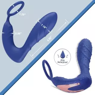 Vibrating Prostate Massager Anal Vibrator - BOMBEX, 10 Patterns Anal Plug with Cock Ring, G-spot Vibrator with Remote, Adult Sex Vibrating Prostate Massager Anal Vibrator - BOMBEX, 10 Patterns Anal Plug with Cock Ring, G-spot Vibrator with Remote, Adult Sex