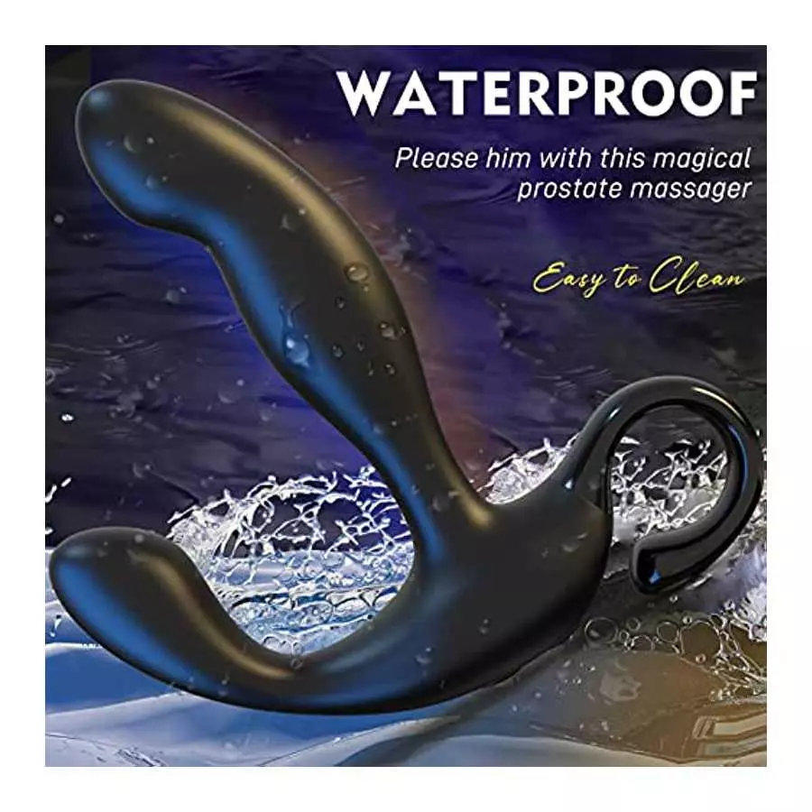 Wave Motion Vibrating Prostate Massager Sex Toy, Anal Sex Toys Vibrator with 10 Wave Motion & 10 Vibration Modes, Remote Control