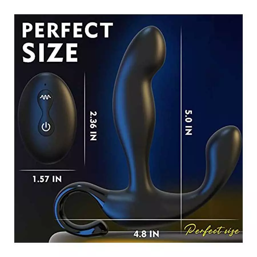 Wave Motion Vibrating Prostate Massager Sex Toy, Anal Sex Toys Vibrator with 10 Wave Motion & 10 Vibration Modes, Remote Control
