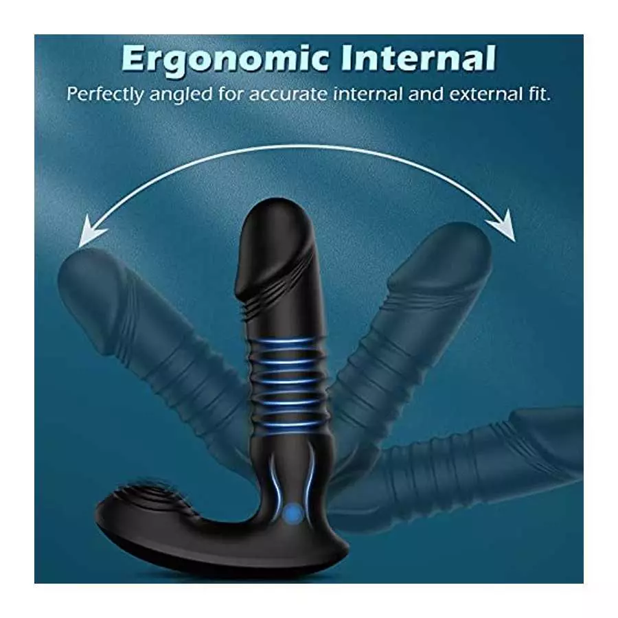 FOBONO Prostate Massager, Adjustable Anal Sex Toys for Men with 7 Thrusting & Vibrating Modes, App & Remote Control Anal Vibrato