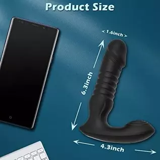 FOBONO Prostate Massager, Adjustable Anal Sex Toys for Men with 7 Thrusting & Vibrating Modes, App & Remote Control Anal Vibrato FOBONO Prostate Massager, Adjustable Anal Sex Toys for Men with 7 Thrusting & Vibrating Modes, App & Remote Control Anal Vibrato