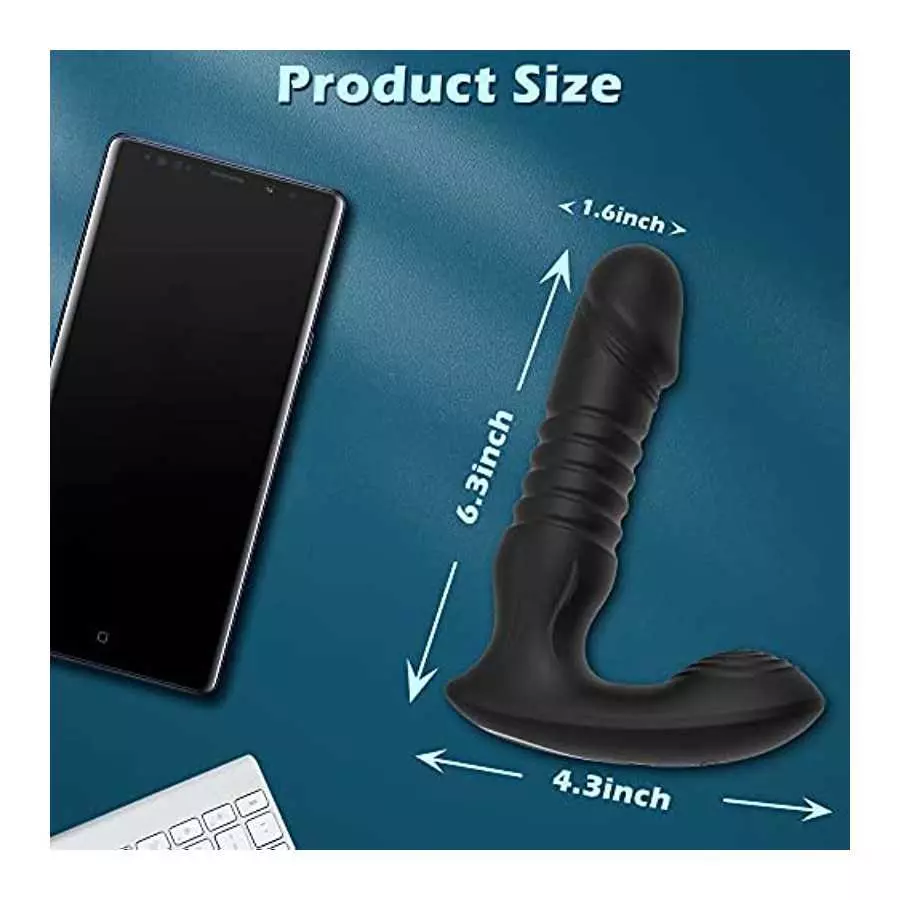 FOBONO Prostate Massager, Adjustable Anal Sex Toys for Men with 7 Thrusting & Vibrating Modes, App & Remote Control Anal Vibrato