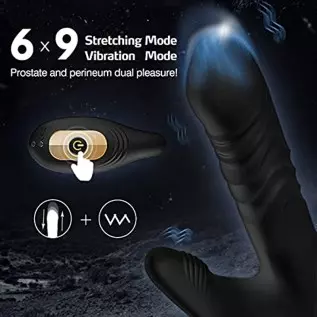 Prostate Massager with Remote & App Control Anal Sex Toy,Anal Plug Vibrator with 9 Thrusting&Vibrating Modes,Anal Butt Stimulato
