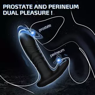 Prostate Massager with Remote & App Control Anal Sex Toy,Anal Plug Vibrator with 9 Thrusting&Vibrating Modes,Anal Butt Stimulato