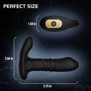 Prostate Massager with Remote & App Control Anal Sex Toy,Anal Plug Vibrator with 9 Thrusting&Vibrating Modes,Anal Butt Stimulato