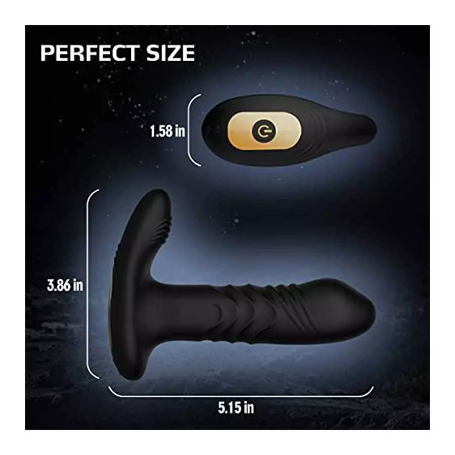 Prostate Massager with Remote & App Control Anal Sex Toy,Anal Plug Vibrator with 9 Thrusting&Vibrating Modes,Anal Butt Stimulato