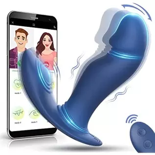 Wiggling & Vibrating Anal Vibrator Prostate Massager for Men, APP Control Remote Interaction Anal Plug Butt G Spot Stimulator Un