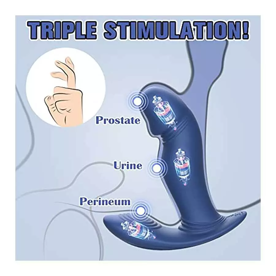 Wiggling & Vibrating Anal Vibrator Prostate Massager for Men, APP Control Remote Interaction Anal Plug Butt G Spot Stimulator Un