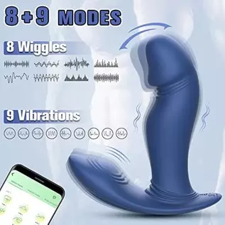 Wiggling & Vibrating Anal Vibrator Prostate Massager for Men, APP Control Remote Interaction Anal Plug Butt G Spot Stimulator Un Wiggling & Vibrating Anal Vibrator Prostate Massager for Men, APP Control Remote Interaction Anal Plug Butt G Spot Stimulator Un