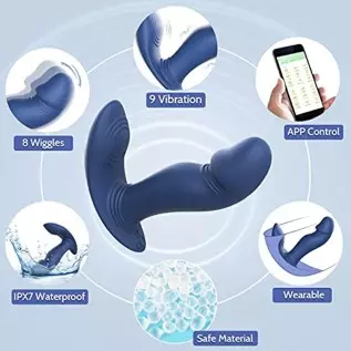 Wiggling & Vibrating Anal Vibrator Prostate Massager for Men, APP Control Remote Interaction Anal Plug Butt G Spot Stimulator Un Wiggling & Vibrating Anal Vibrator Prostate Massager for Men, APP Control Remote Interaction Anal Plug Butt G Spot Stimulator Un