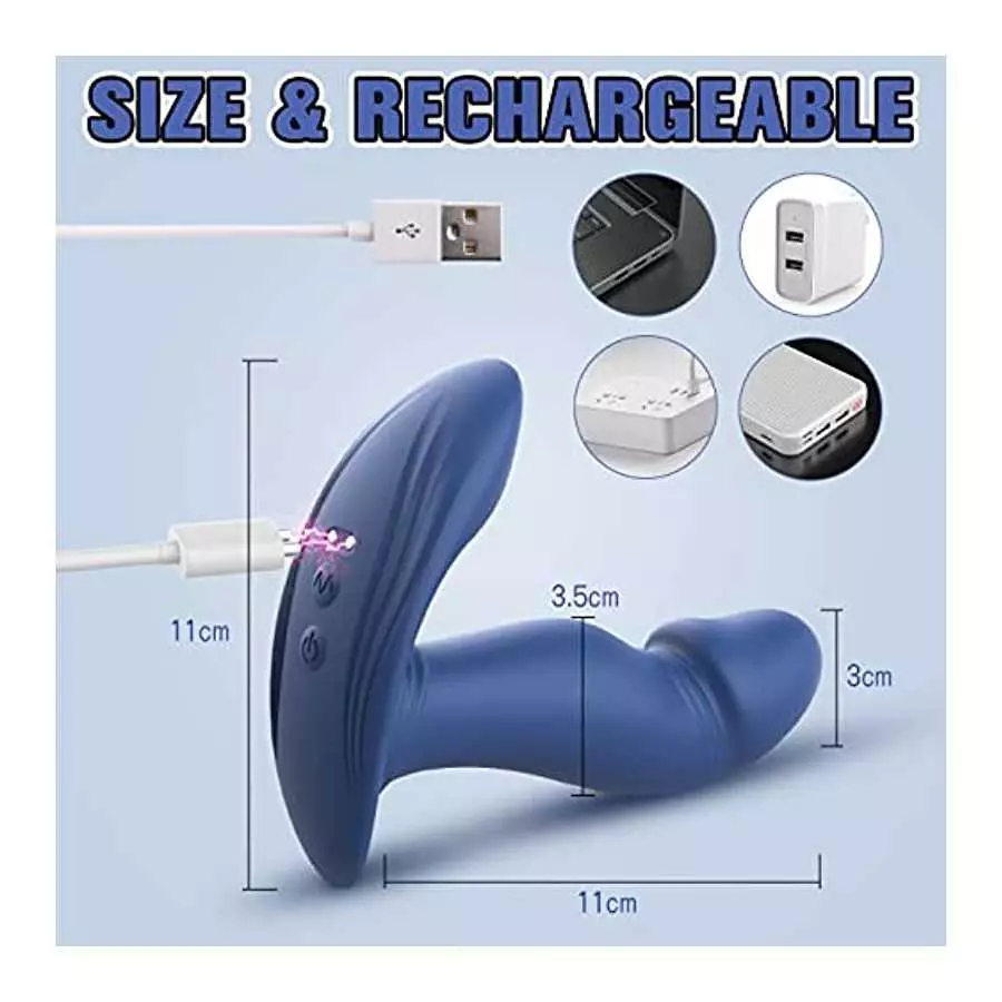 Wiggling & Vibrating Anal Vibrator Prostate Massager for Men, APP Control Remote Interaction Anal Plug Butt G Spot Stimulator Un
