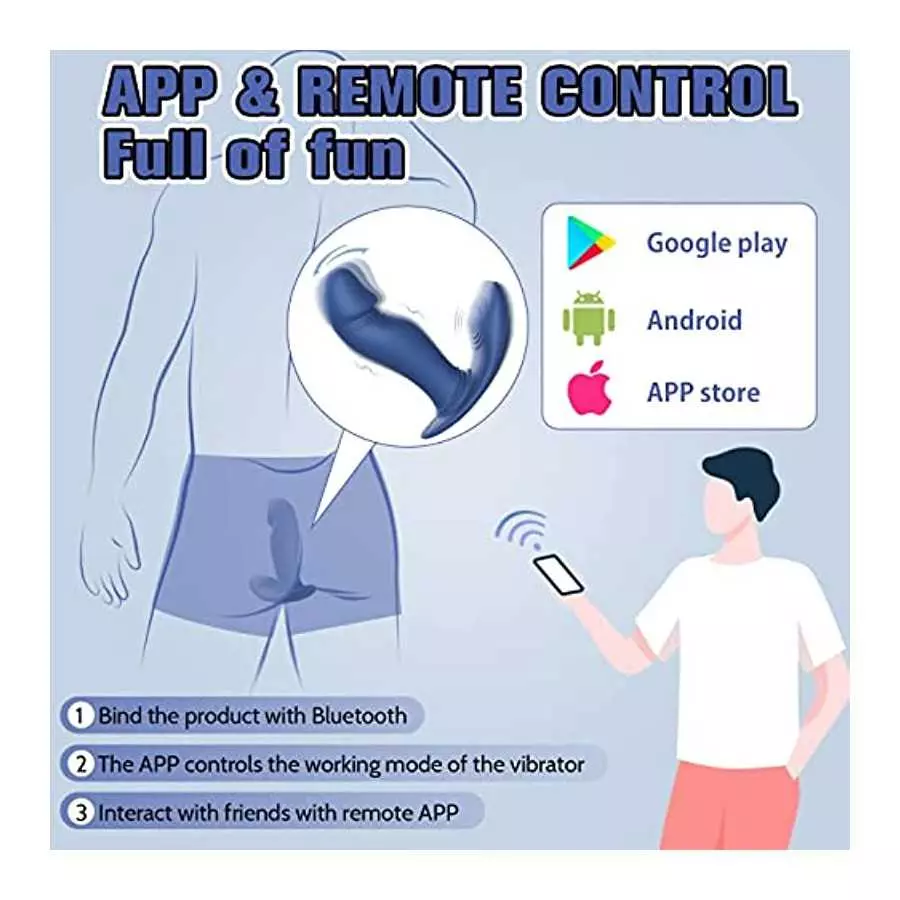 Wiggling & Vibrating Anal Vibrator Prostate Massager for Men, APP Control Remote Interaction Anal Plug Butt G Spot Stimulator Un