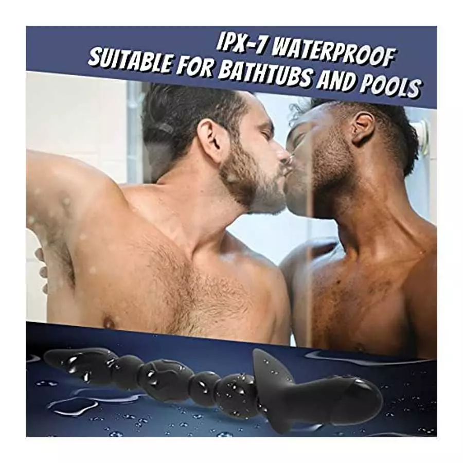 WEDOL Vibrating Anal Beads Plug, Graduated Design Silicone Anal Vibrator with 10 Vibration Modes,3 Reinforced Motors, Rechargeab