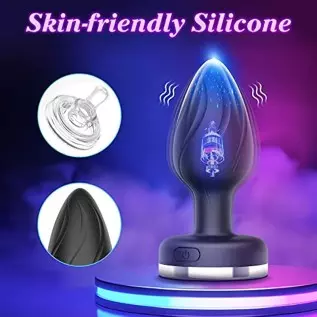 Vibrating Butt Plug, DANKIS Anal Plug with Flashing Light Base, Anal Sex Toys for Men Vibrator, Prostate Massager Adult Toys for Vibrating Butt Plug, DANKIS Anal Plug with Flashing Light Base, Anal Sex Toys for Men Vibrator, Prostate Massager Adult Toys for
