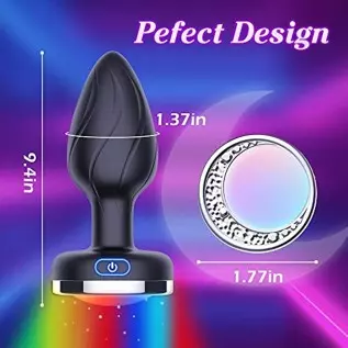 Vibrating Butt Plug, DANKIS Anal Plug with Flashing Light Base, Anal Sex Toys for Men Vibrator, Prostate Massager Adult Toys for Vibrating Butt Plug, DANKIS Anal Plug with Flashing Light Base, Anal Sex Toys for Men Vibrator, Prostate Massager Adult Toys for