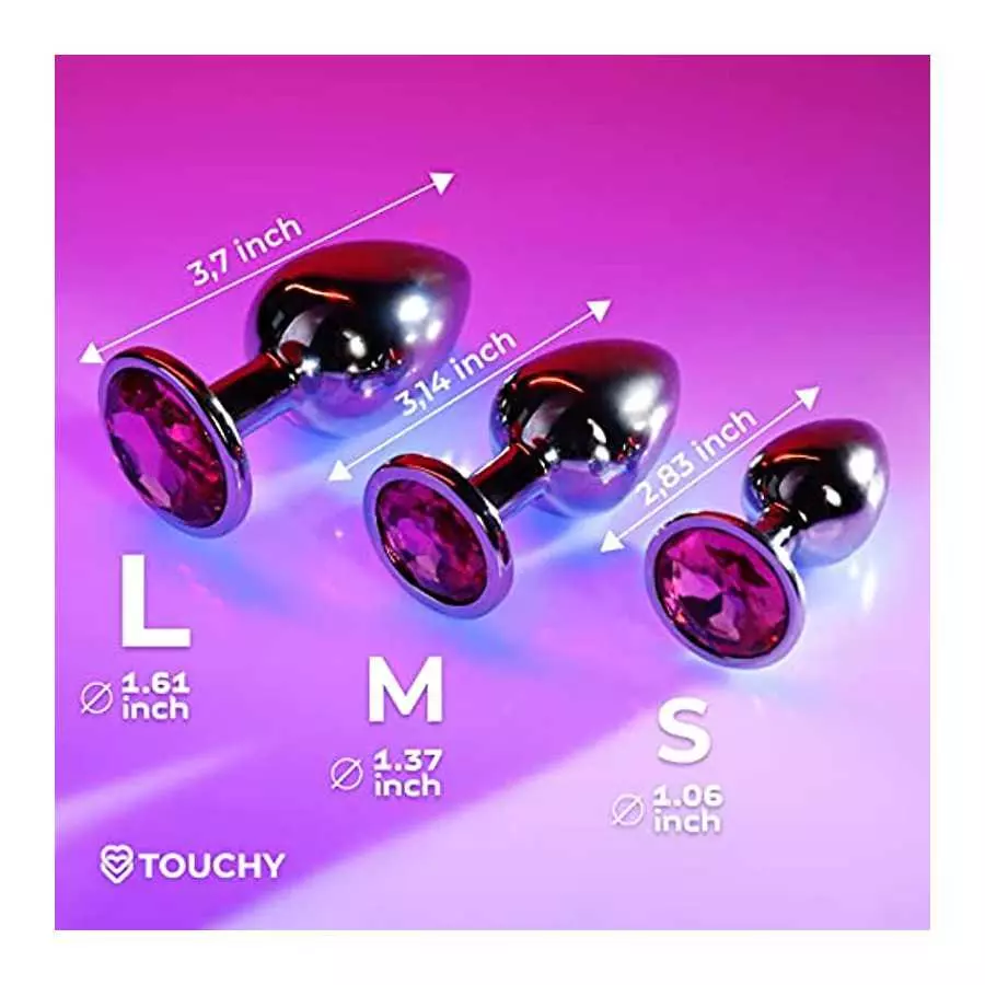Anal Plug 3pcs – Jeweled ButtPlug – Prostate Anal Sex Toys – Steel But Plug for Men & Women, Anal Trainer – Gay Sex Toys Sex Mas
