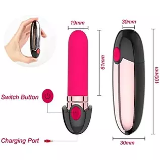 Mini Vibrator with Lipstick Shape, Waterproof G Spot Nipple Sex Toys Vibrator Waterproof for Women, 10 Speeds Stimulate Clitoral