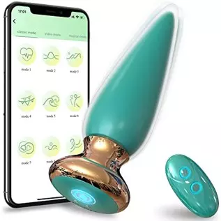 App & Remote Control Anal Butt Vibrator Prostate Massager, 9 Classic Vibrating Modes G-Spot Vibrator Rechargeable APP Control An