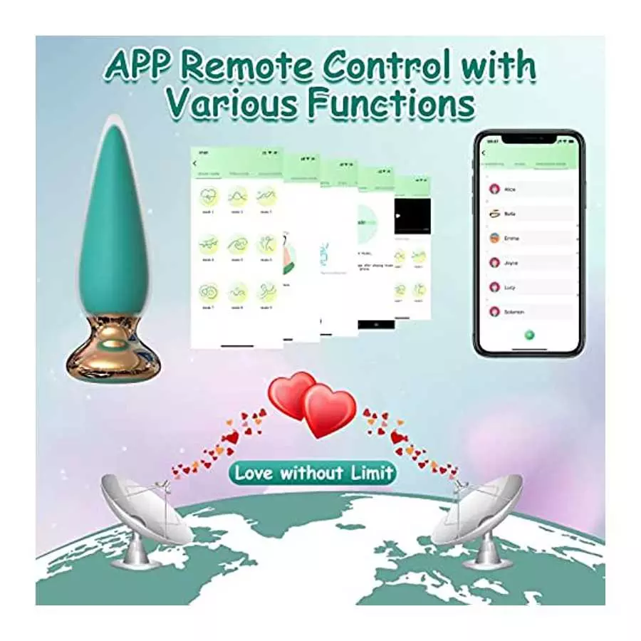 App & Remote Control Anal Butt Vibrator Prostate Massager, 9 Classic Vibrating Modes G-Spot Vibrator Rechargeable APP Control An