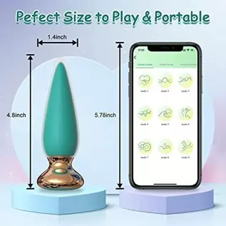 App & Remote Control Anal Butt Vibrator Prostate Massager, 9 Classic Vibrating Modes G-Spot Vibrator Rechargeable APP Control An App & Remote Control Anal Butt Vibrator Prostate Massager, 9 Classic Vibrating Modes G-Spot Vibrator Rechargeable APP Control An
