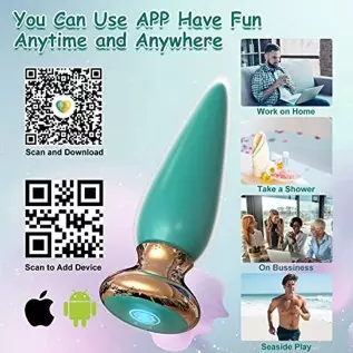 App & Remote Control Anal Butt Vibrator Prostate Massager, 9 Classic Vibrating Modes G-Spot Vibrator Rechargeable APP Control An App & Remote Control Anal Butt Vibrator Prostate Massager, 9 Classic Vibrating Modes G-Spot Vibrator Rechargeable APP Control An