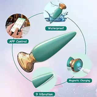 App & Remote Control Anal Butt Vibrator Prostate Massager, 9 Classic Vibrating Modes G-Spot Vibrator Rechargeable APP Control An App & Remote Control Anal Butt Vibrator Prostate Massager, 9 Classic Vibrating Modes G-Spot Vibrator Rechargeable APP Control An