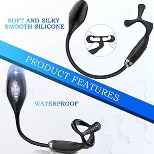 Prostate Massager Anal Plug Vibrator with Penis Rings Male Massage Stimulator Adult Sex Stimulor Toys for Men 10 Vibrating Modes Prostate Massager Anal Plug Vibrator with Penis Rings Male Massage Stimulator Adult Sex Stimulor Toys for Men 10 Vibrating Modes