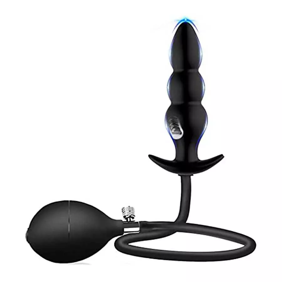 Silicone Inflatable Butt Plug, Lenahu Anal Sex Toys (Steel Ball Included), Anal Plug Medical Grade for Male, Female and Beginner Silicone Inflatable Butt Plug, Lenahu Anal Sex Toys (Steel Ball Included), Anal Plug Medical Grade for Male, Female and Beginner