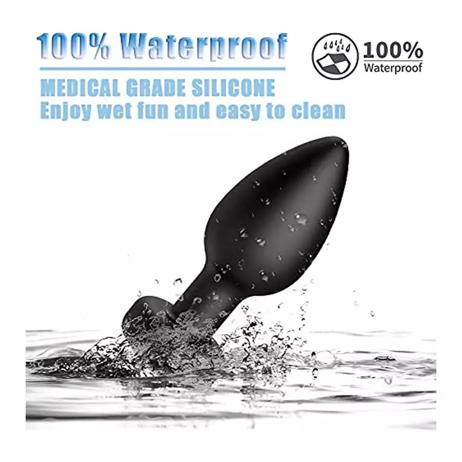 Vibrating Anal Plug Butt Plug Set - 4Pcs Anal Sex Toys, Butt Plush Sex Beginner, Remote Control Vibrator Plug Anal with 10 Vibra