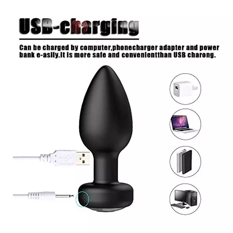 Vibrating Anal Plug Butt Plug Set - 4Pcs Anal Sex Toys, Butt Plush Sex Beginner, Remote Control Vibrator Plug Anal with 10 Vibra