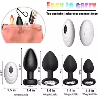 Vibrating Anal Plug Butt Plug Set - 4Pcs Anal Sex Toys, Butt Plush Sex Beginner, Remote Control Vibrator Plug Anal with 10 Vibra Vibrating Anal Plug Butt Plug Set - 4Pcs Anal Sex Toys, Butt Plush Sex Beginner, Remote Control Vibrator Plug Anal with 10 Vibra