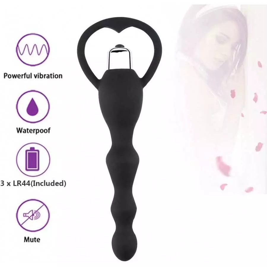Anal Vibrator Sex Toy for Women Man Anal Beads Vibrators Gay Prostate Massage Smooth Butt Soft Silicone Plugs Dildo Vibrating An