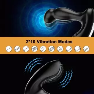 Anal Vibrator Prostate Massager for Men - 3 in 1 Male Sex Toy with 5 Wiggles & 10 Vibrations for Prostate Massaging Anal Butt G Anal Vibrator Prostate Massager for Men - 3 in 1 Male Sex Toy with 5 Wiggles & 10 Vibrations for Prostate Massaging Anal Butt G