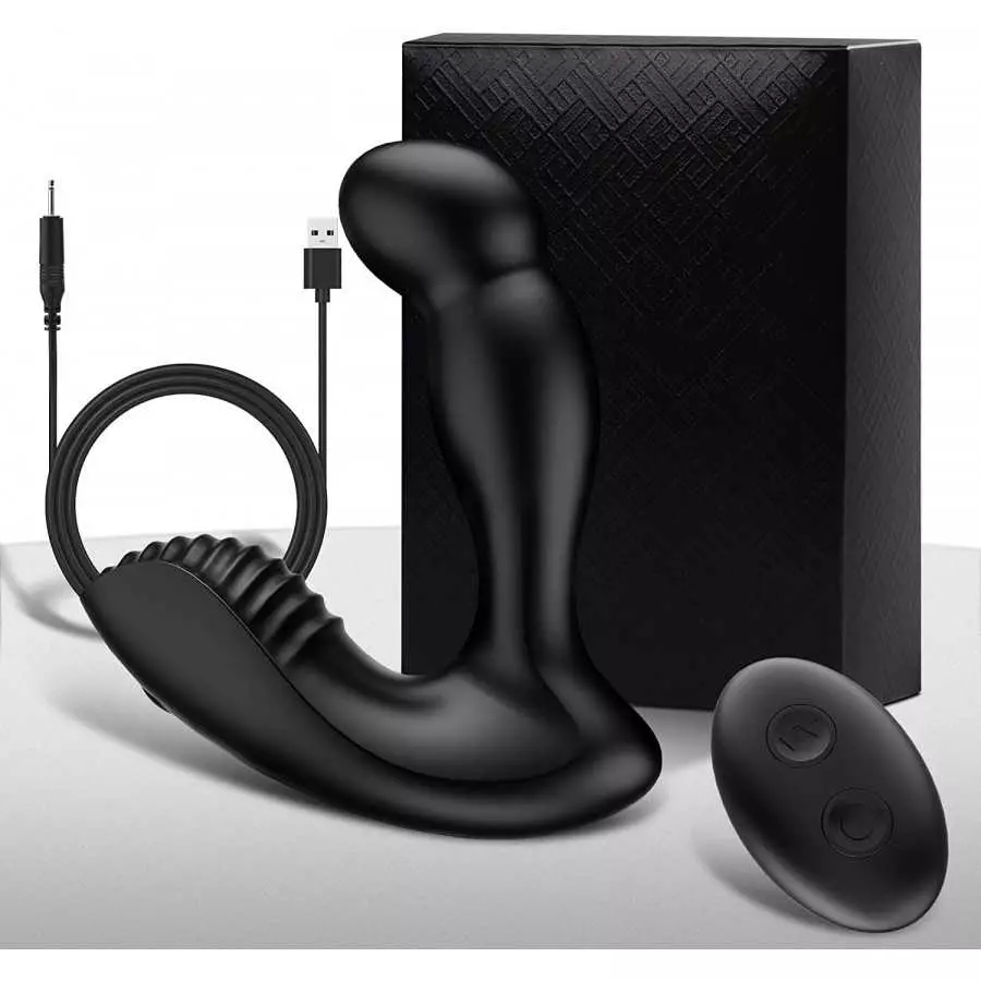 Anal Vibrator Prostate Massager for Men - 3 in 1 Male Sex Toy with 5 Wiggles & 10 Vibrations for Prostate Massaging Anal Butt G 