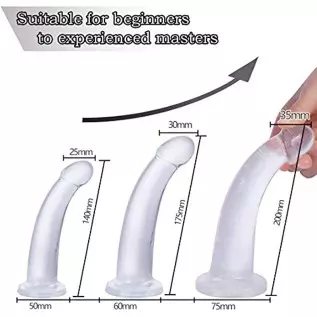 Anal Butt Plug Trainer Kit, Anal Training Set, 3 Sizes Anal Plugs Training Simple Dildos Set with Strong Suction Cup Base Anal P Anal Butt Plug Trainer Kit, Anal Training Set, 3 Sizes Anal Plugs Training Simple Dildos Set with Strong Suction Cup Base Anal P