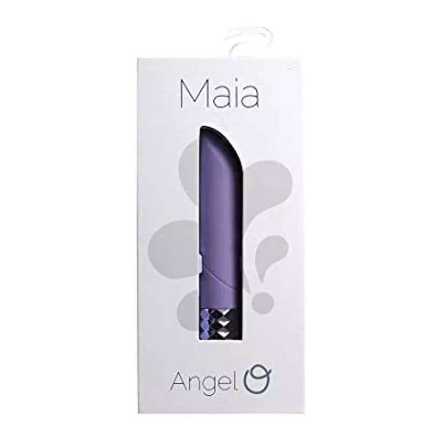 Maia Toys Angel Crystal Gem Supercharged Bullet Vibrator, Purple