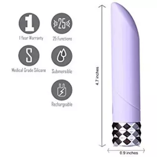 Maia Toys Angel Crystal Gem Supercharged Bullet Vibrator, Purple Maia Toys Angel Crystal Gem Supercharged Bullet Vibrator, Purple