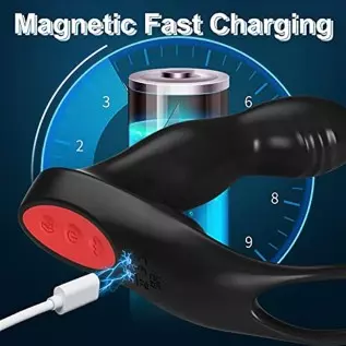 Wiggling & Vibrating Anal Vibrator Prostate Massager with Cock Ring for Men Pleasure, APP Remote Control Male Anus Stimulator Bu Wiggling & Vibrating Anal Vibrator Prostate Massager with Cock Ring for Men Pleasure, APP Remote Control Male Anus Stimulator Bu