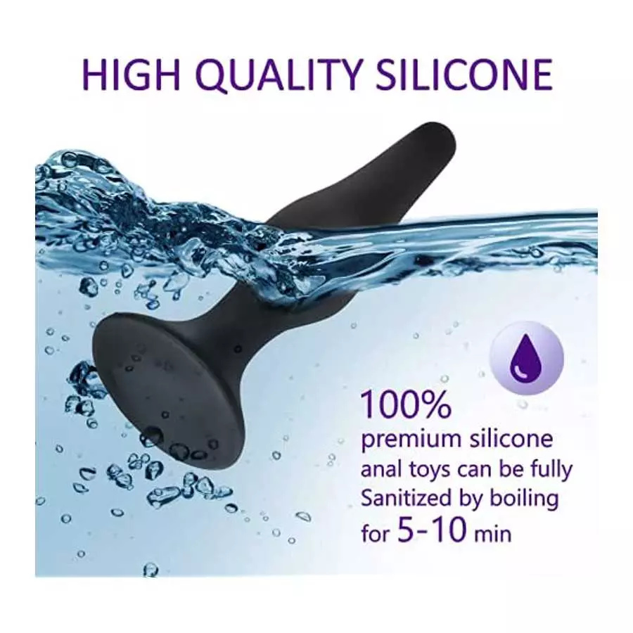 Anal Plug Training Set - Silicone Anal Sex Toys for Beginners and Advanced - Anal Butt Plugs Starter Kit for Women and Men - 3 P