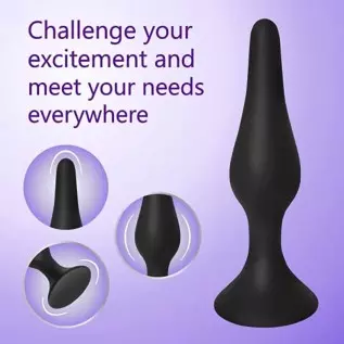 Anal Plug Training Set - Silicone Anal Sex Toys for Beginners and Advanced - Anal Butt Plugs Starter Kit for Women and Men - 3 P