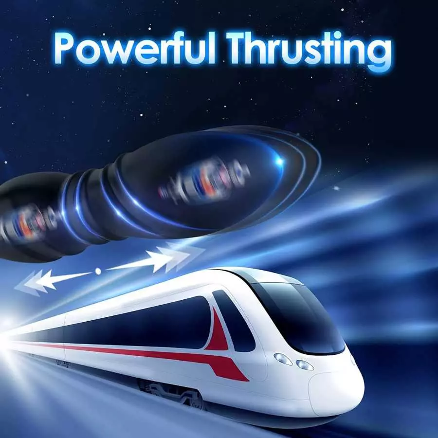 Thrusting Anal Vibrator Prostate Massager with Penis Ring- Vibrating Dildo Anal Toy Butt Plug with 9 Thrust & Vibration Modes, A