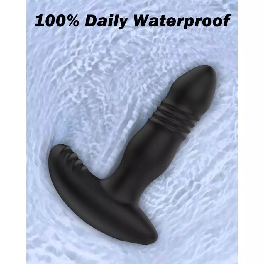 Thrusting Anal Vibrator, Prostate Massager Onismo Male Anal Plug Vibrating Butt Plug with 7 Telescopic & Vibration Modes Remote 