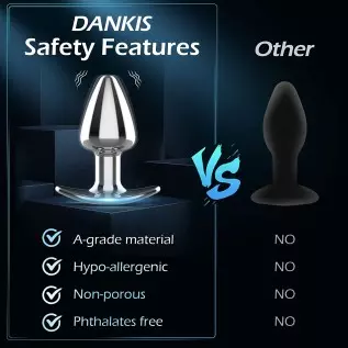 DANKIS Vibrating Butt Plug, Prostate Massagers with App & Remote Control Anal Sex Toys, 9 Vibration Modes Anal Plug Sex Toys for DANKIS Vibrating Butt Plug, Prostate Massagers with App & Remote Control Anal Sex Toys, 9 Vibration Modes Anal Plug Sex Toys for