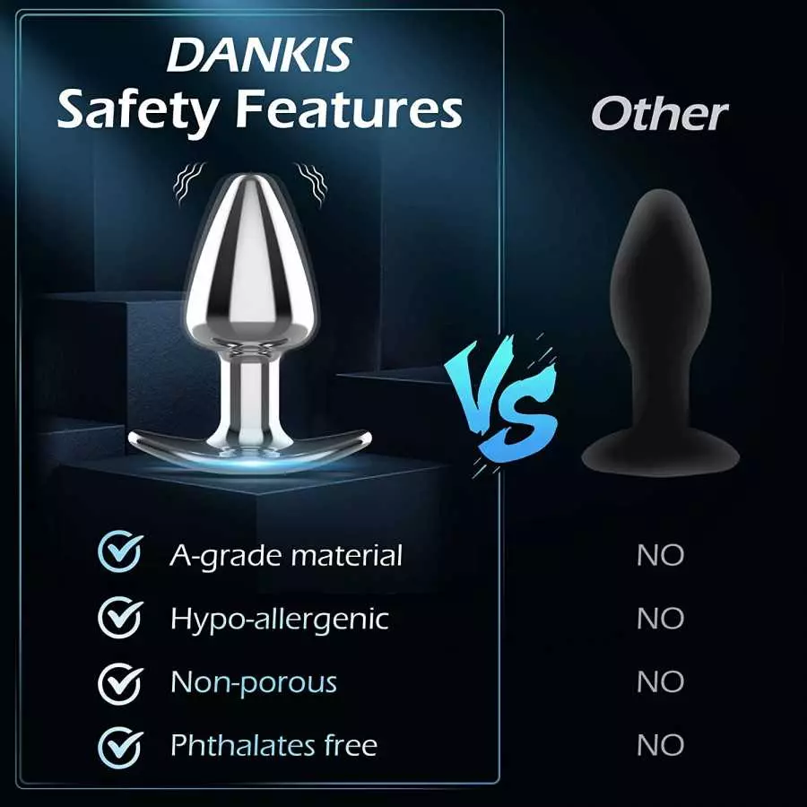 DANKIS Vibrating Butt Plug, Prostate Massagers with App & Remote Control Anal Sex Toys, 9 Vibration Modes Anal Plug Sex Toys for